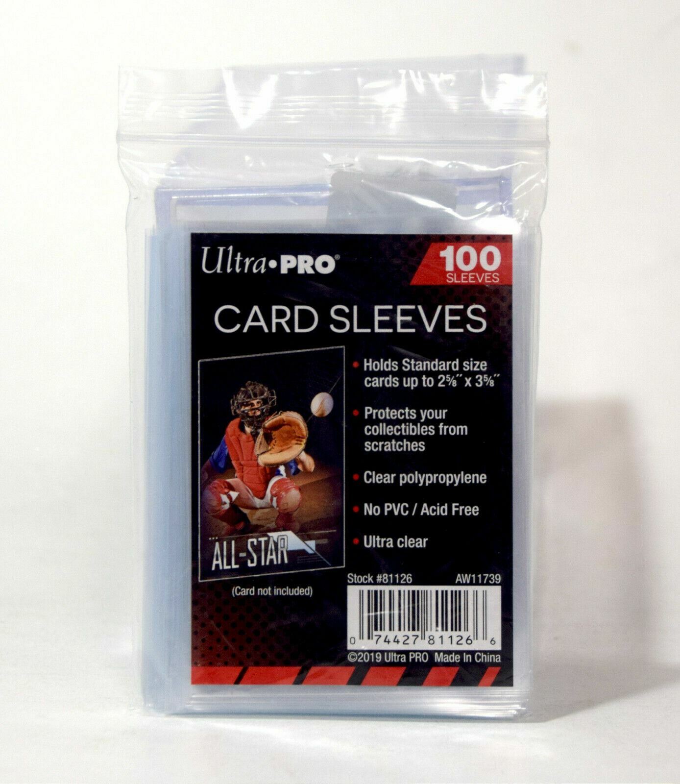 NEW Ultra Pro 100 Count Clear Poly Penny Trading Card Sleeves Sports MTG 81126