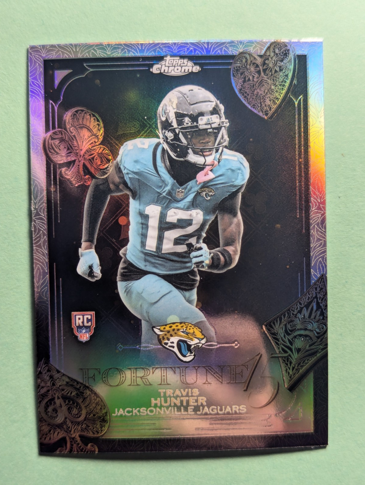 2025 TOPPS CHROME FOOTBALL TRAVIS HUNTER FORTUNE 15 ROOKIE REFRACTOR F15-20