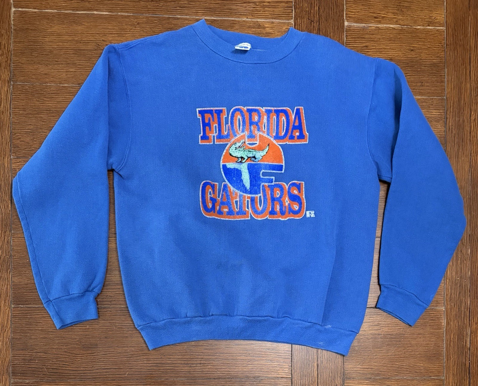 Men’s Florida Gators Size S Russell Athletic Made In USA Blue Crewneck Sweater