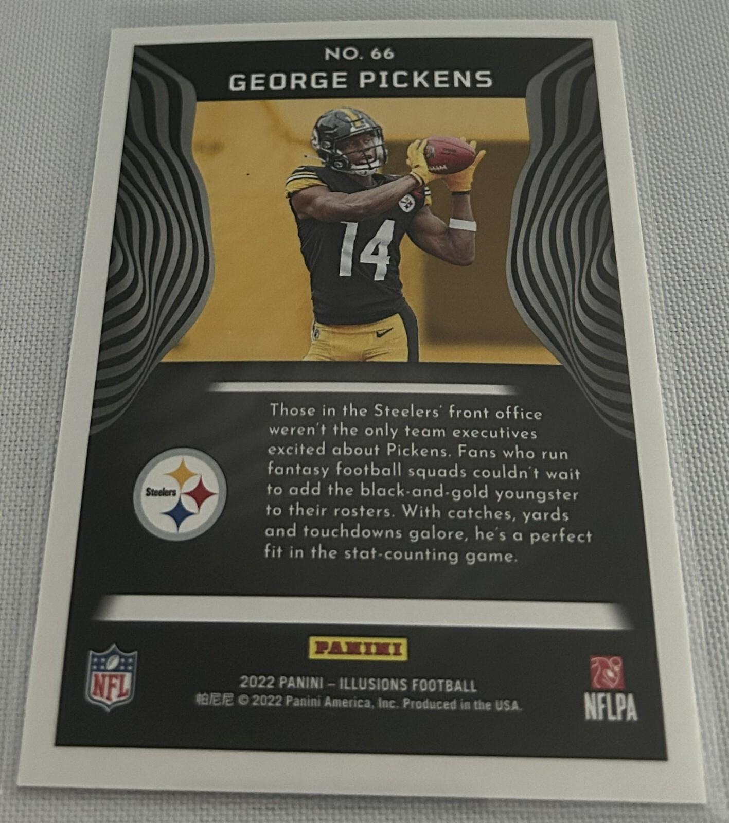 2022 Panini Illusions Football George Pickens Pittsburgh Steelers rookie #66