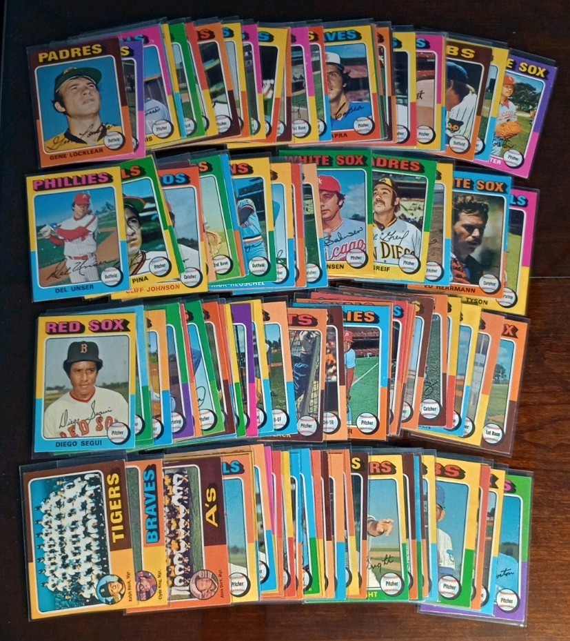 🔥1975 Topps Baseball🔥Partial Lot x100 Complete Starter Set Builder Break