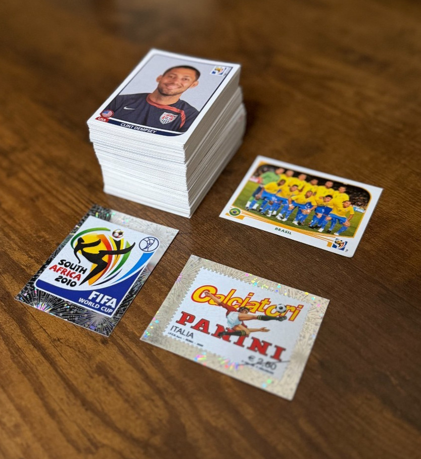 2010 Panini FIFA World Cup South Africa HUGE LOT OF 220+ Soccer Cards Stickers