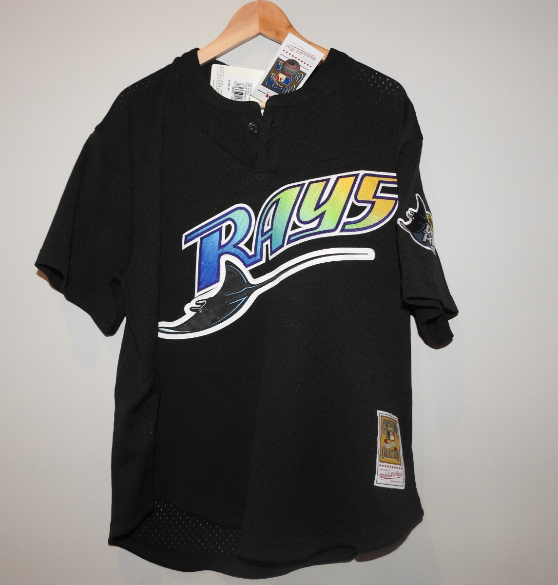 MLB Mitchell & Ness Tampa Bay Devil Rays #12 Baseball Jersey New Mens XL $100