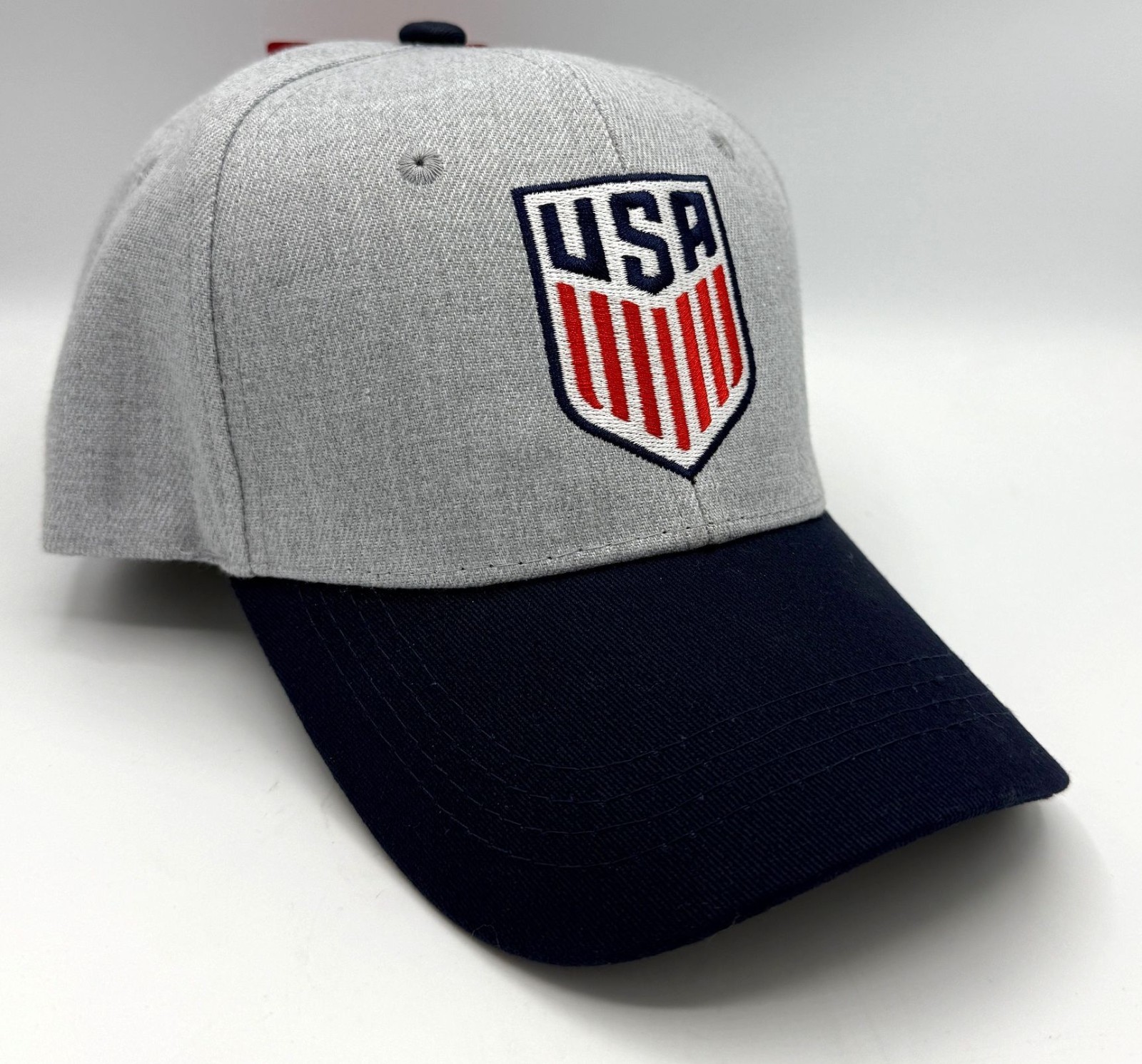 OFFICIAL TEAM USA SOCCER HAT GRAY & NAVY BLUE OSFM BY ICON FREE SHIP