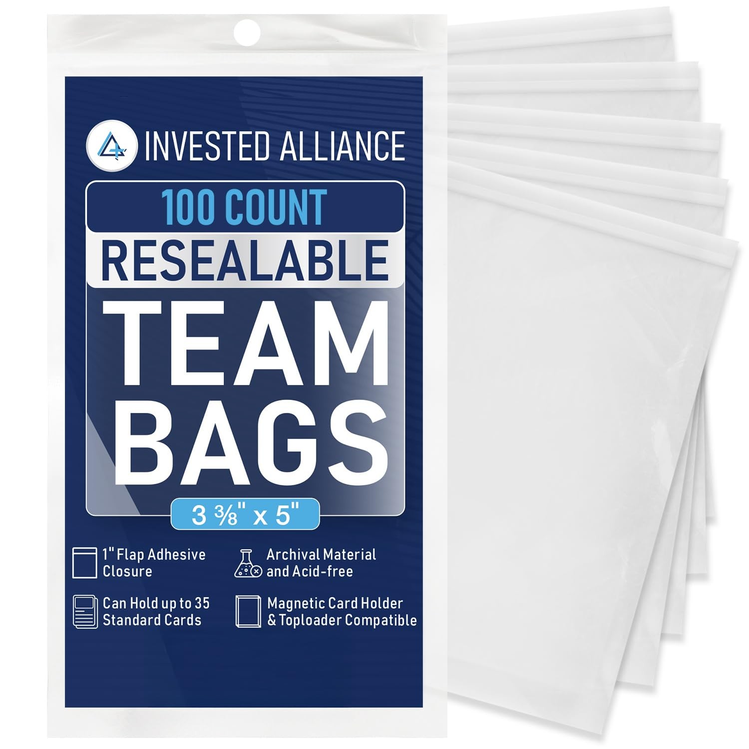 Invested Alliance Resealable Set Team Bags for Trading Cards Ultra TCG Baseball