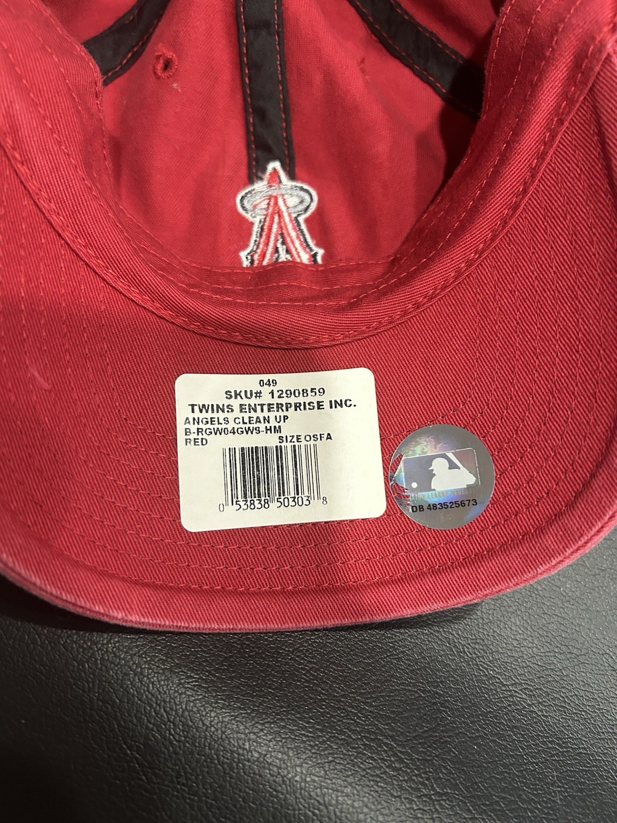 Anaheim Angles RED TWIN ENTERPRISE ADJUSTABLE MLB ANLES HAT. Never worn!