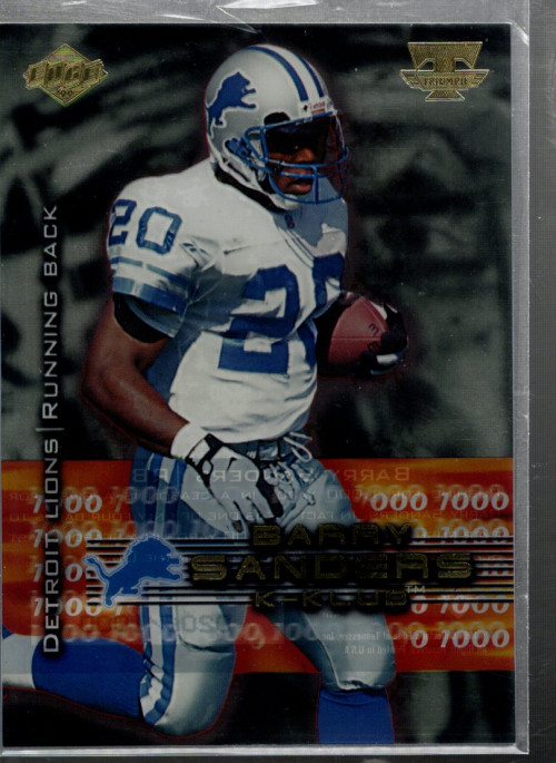 B1027- 1999 Collector’s Edge Triumph K-Klub Y3K #KK26 Barry Sanders /1000 -NM-MT