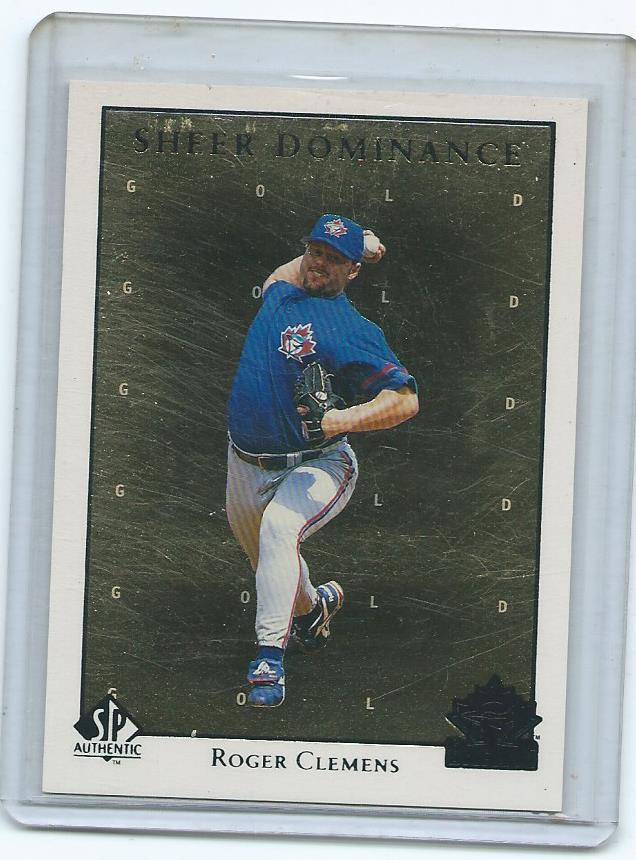 1998 SP Authentic-Roger Clemens Sheer Dominance Gold insert-Blue Jays