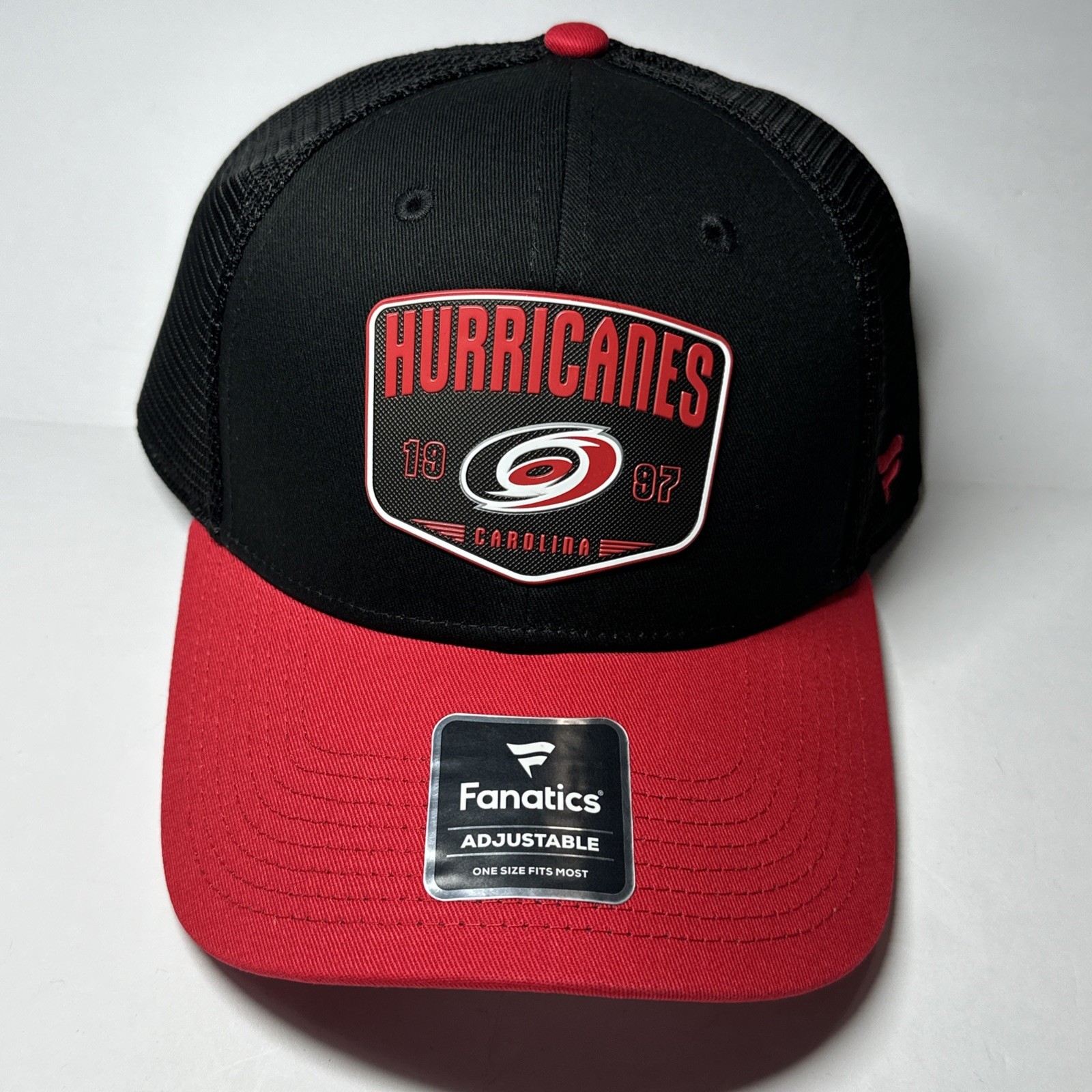 NHL Carolina Hurricanes Fanatics Authentic Pro Adjustable Hat Red & Black NWT