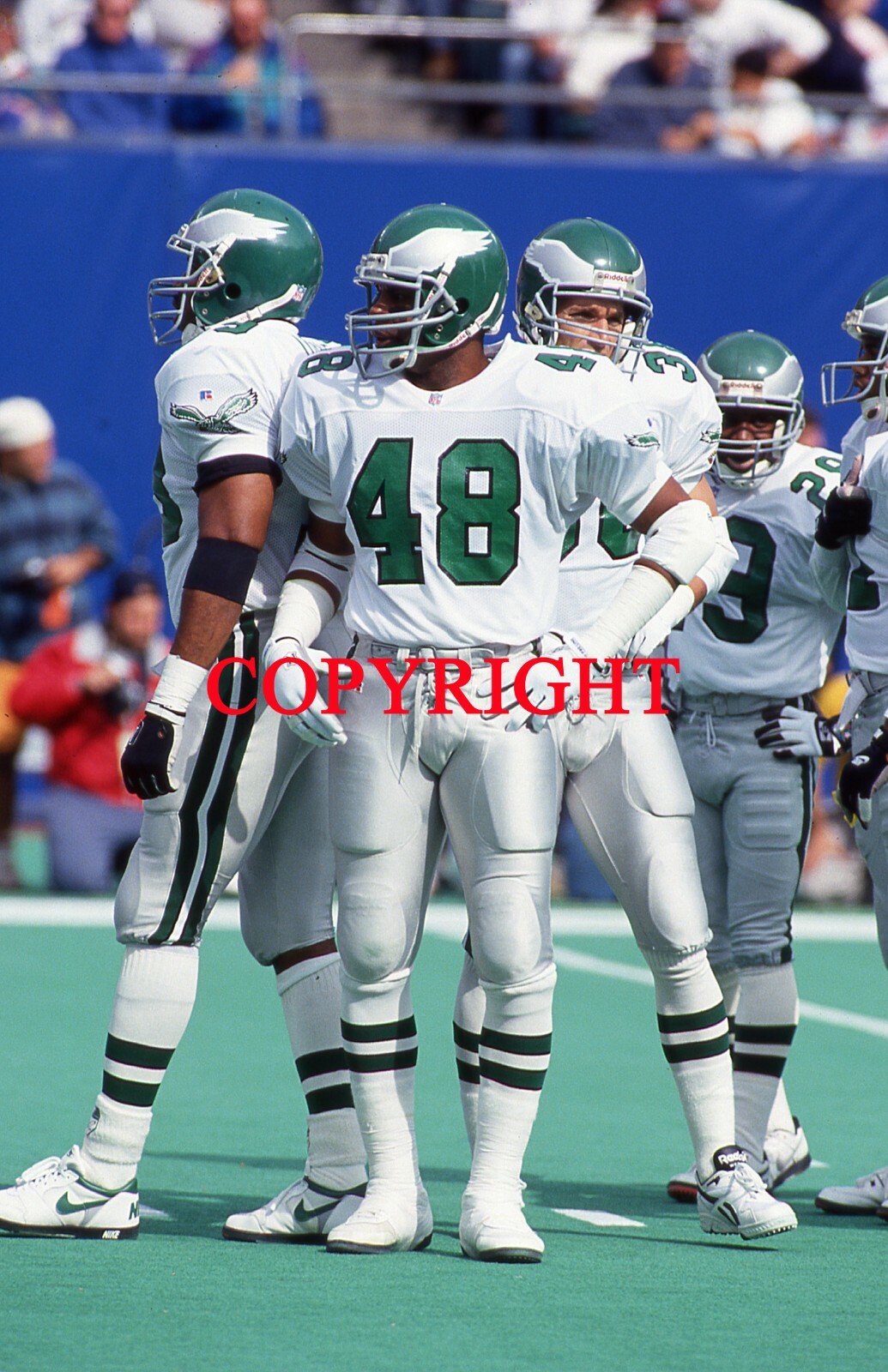 WES HOPKINS – PHILADELPHIA EAGLES – Vintage 35mm Football Slide 4.2a