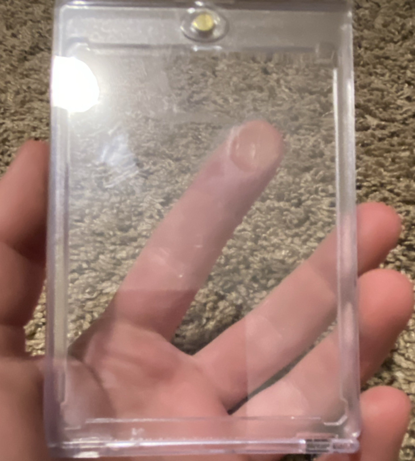 Clear Plastic Oversized Screwdown Card Holder for Extra Thick Cards, 1 Count