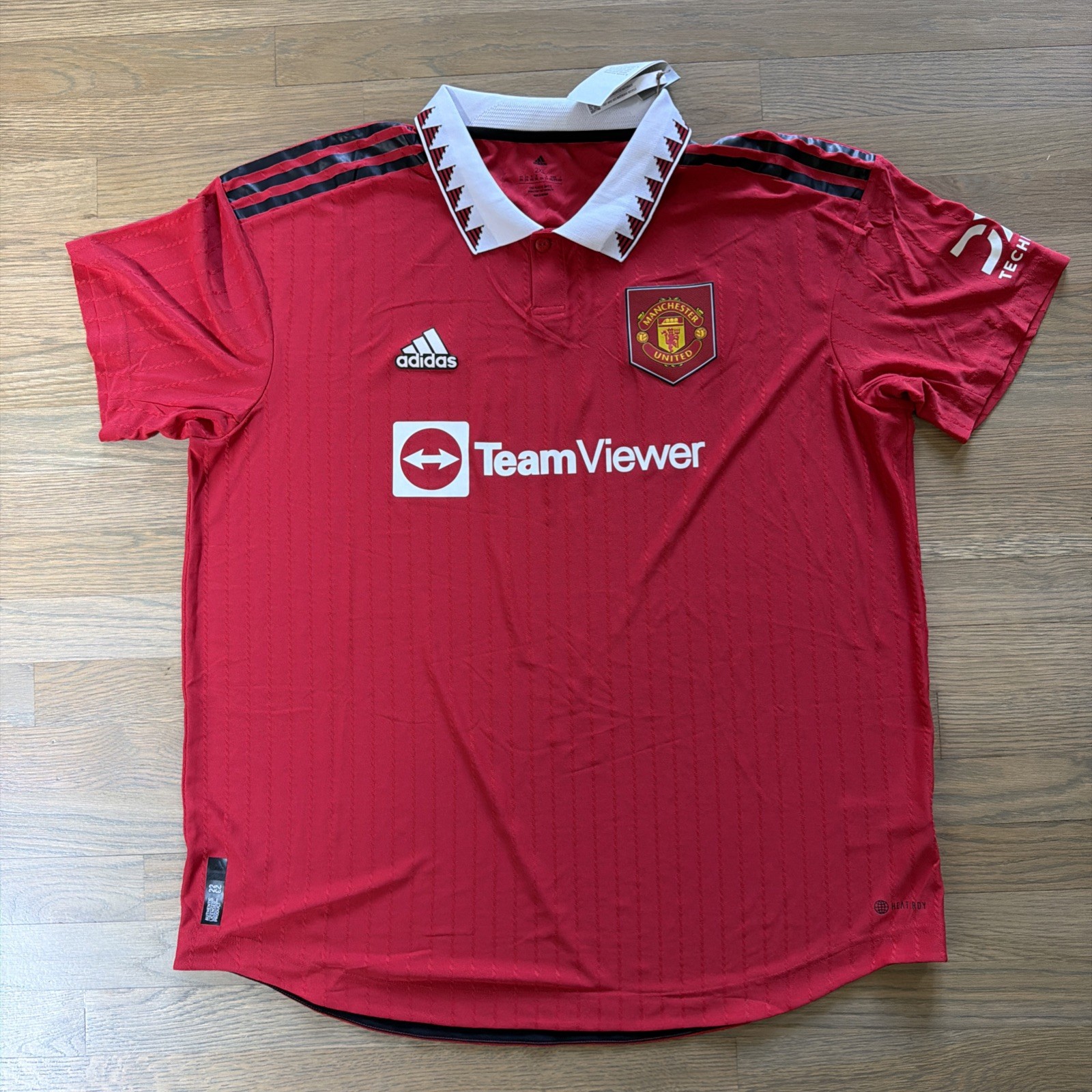 adidas Manchester United Soccer Jersey Heat.RDY TeamViewer 2XL Red Authentic
