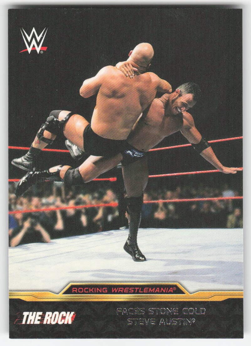 2015 Topps WWE Road to Wrestlemania The Rock Rocking WrestleMania #1