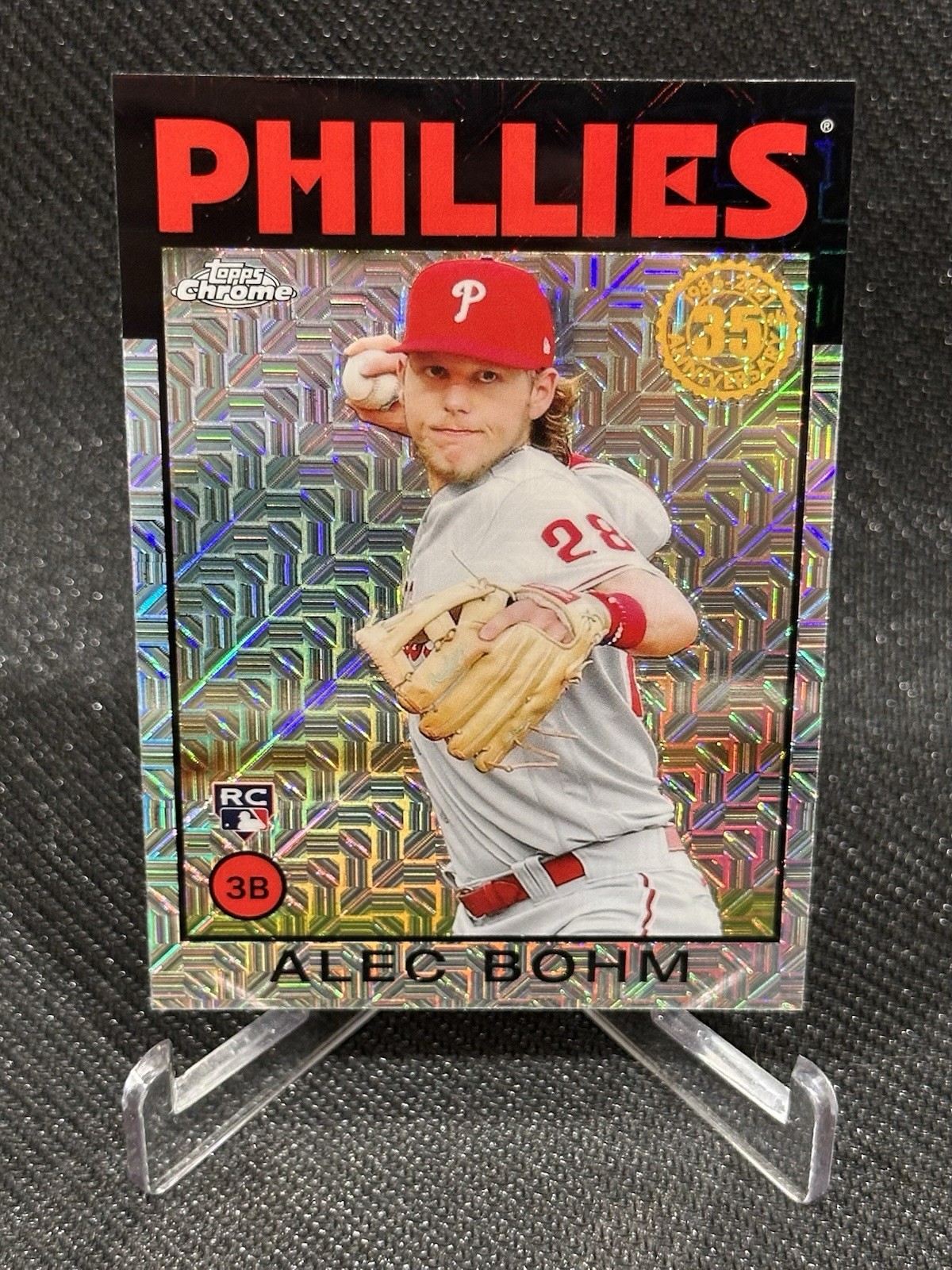 2021 Topps Chrome Mojo Refractor 1986 Throwback Alec Bohm Phillies #86BC-68 (RC)