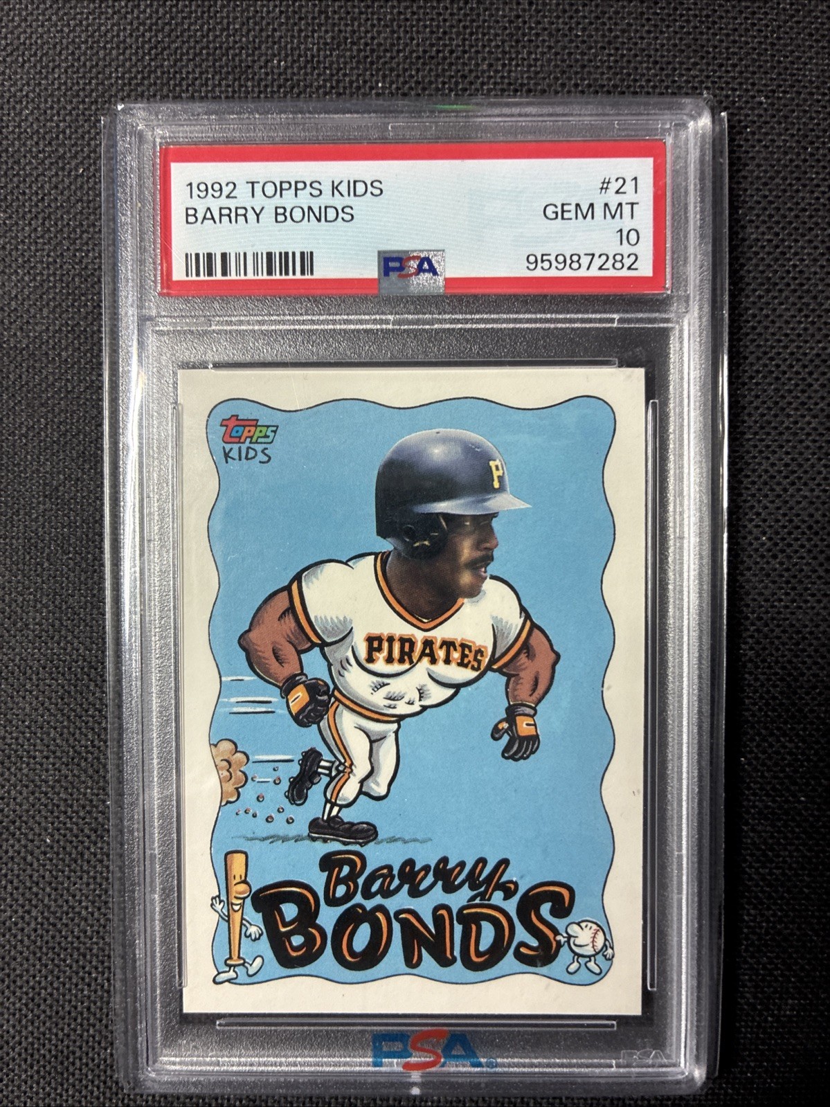 1992 TOPPS KIDS #21 BARRY BONDS PIRATES PSA 10 POP 51