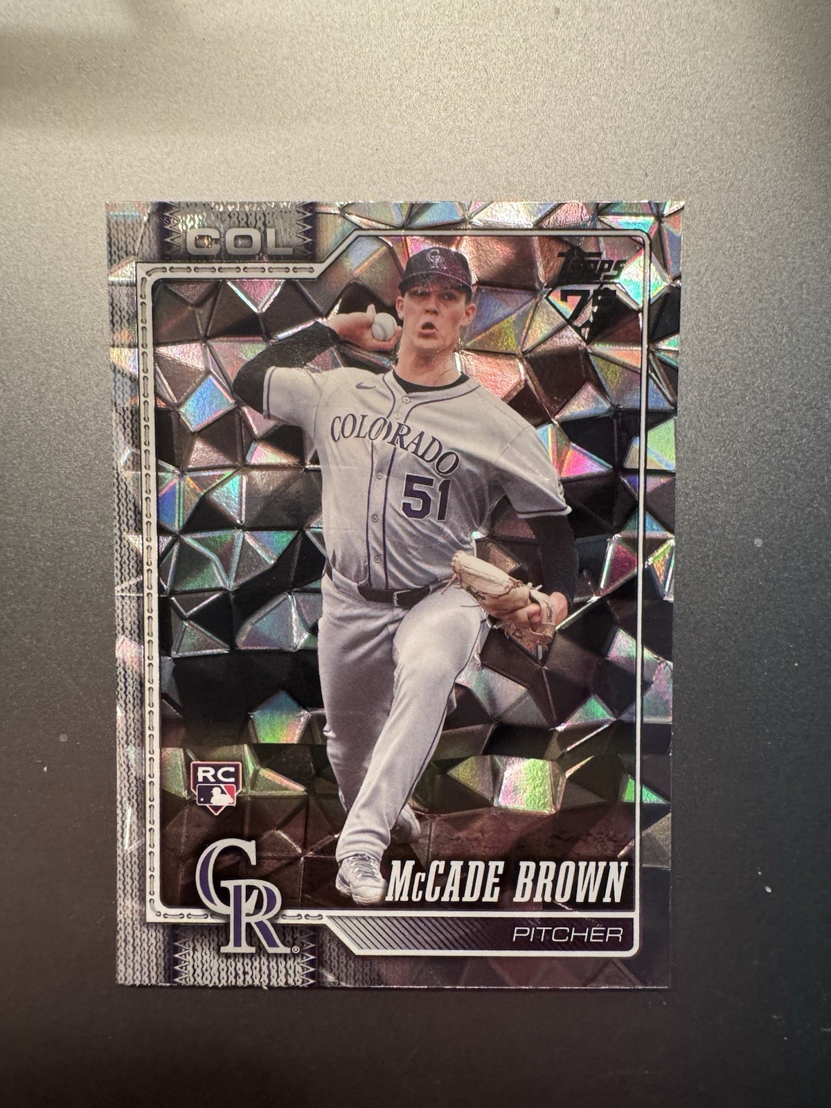 2026 Topps Series 2 McCade Brown #595 Diamante Foil RC Colorado Rockies