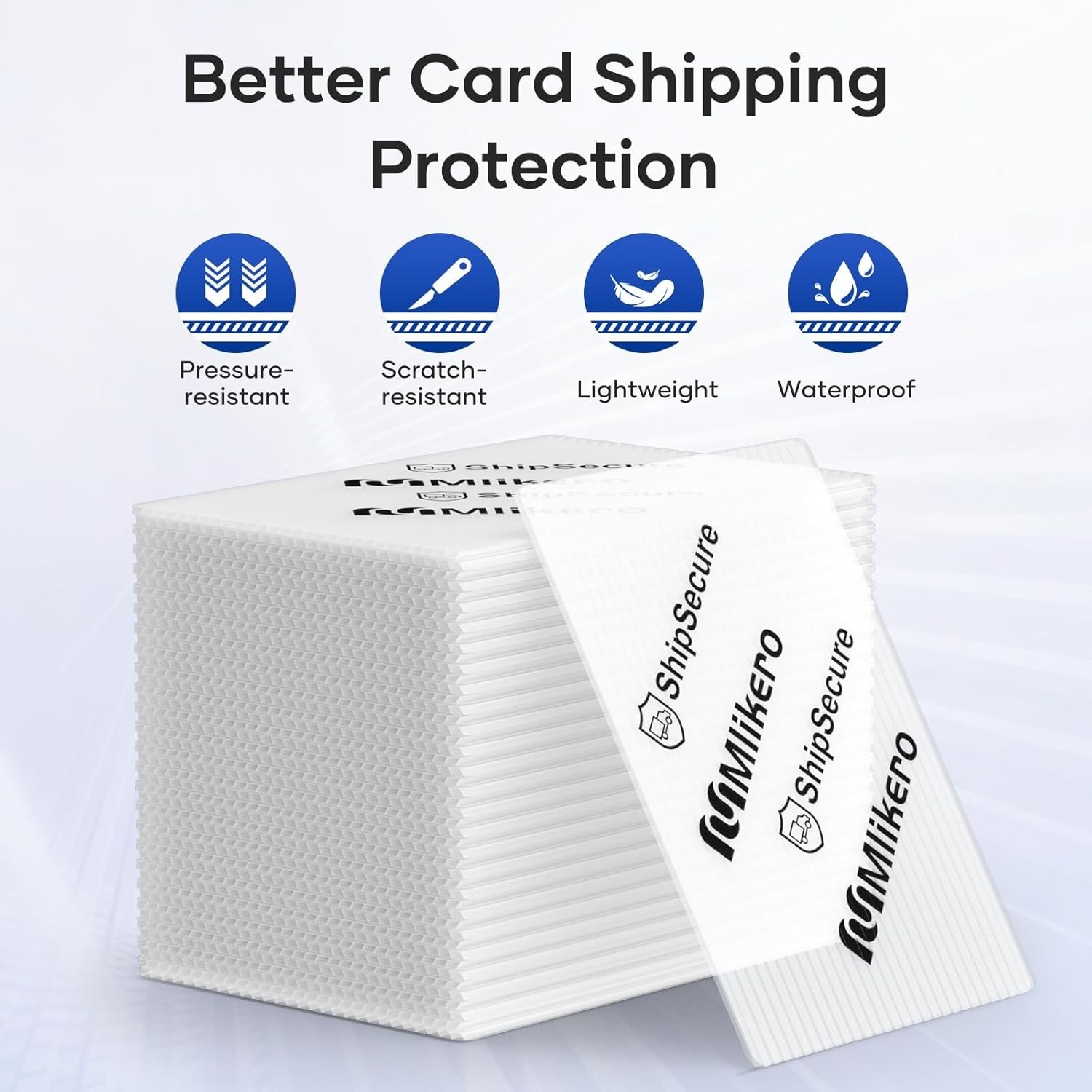 120 Pack Trading Card Shipping Protectors, 4” x 6” Plastic Card Protector w…