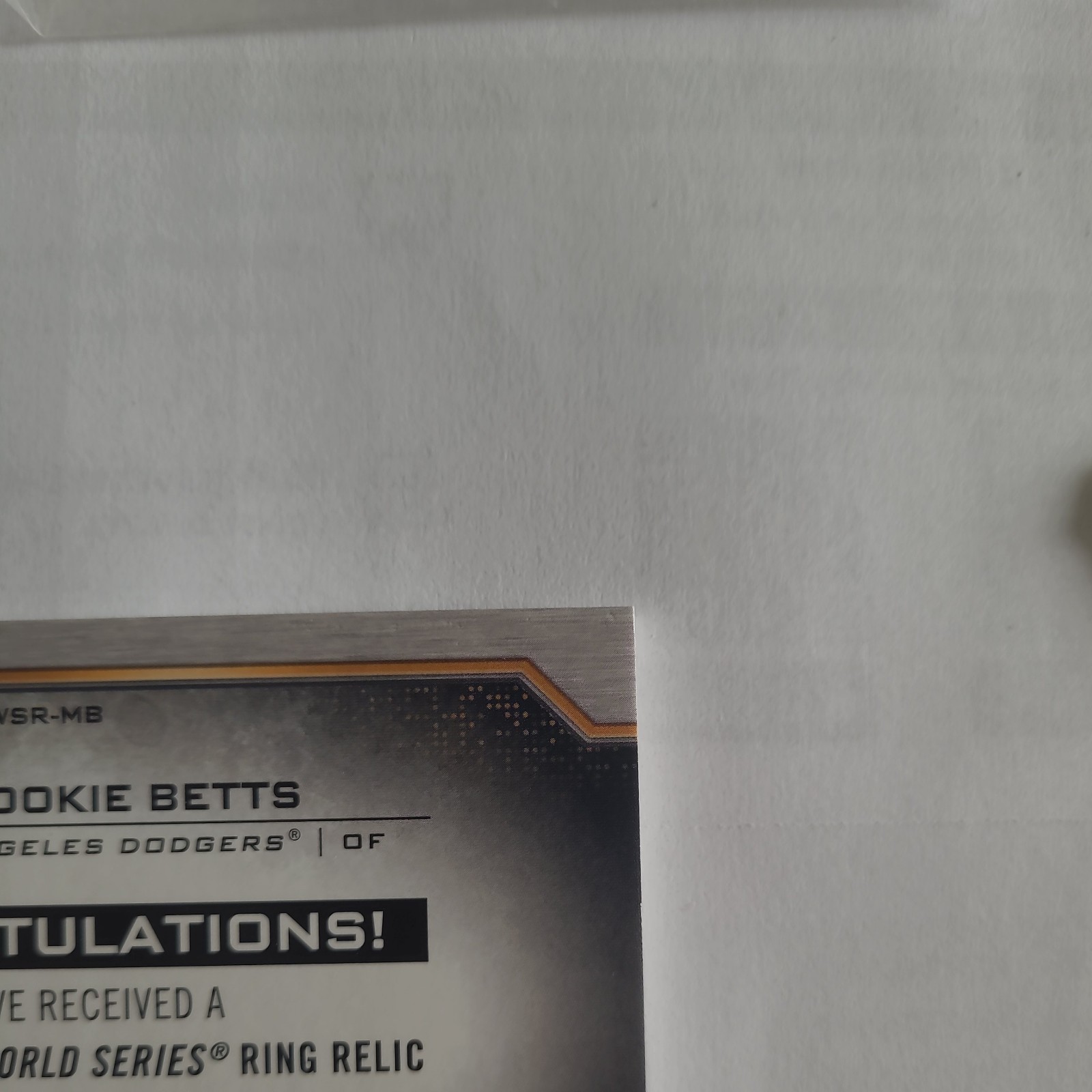 2021 Topps Series 2 Mookie Betts ~ Commemorative World Series Ring #WSR-MB