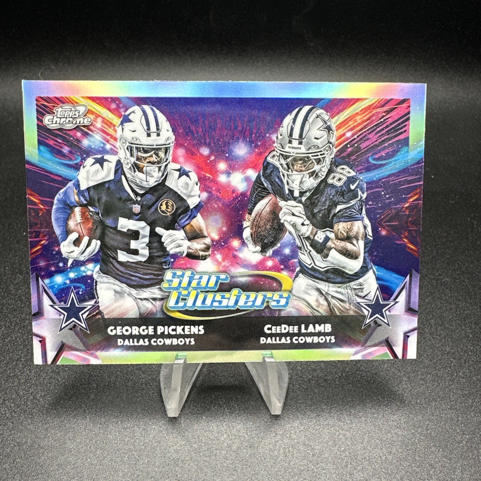 2025 Topps Chrome Cosmic George Pickens CeeDee Lamb Star Clusters Cowboys