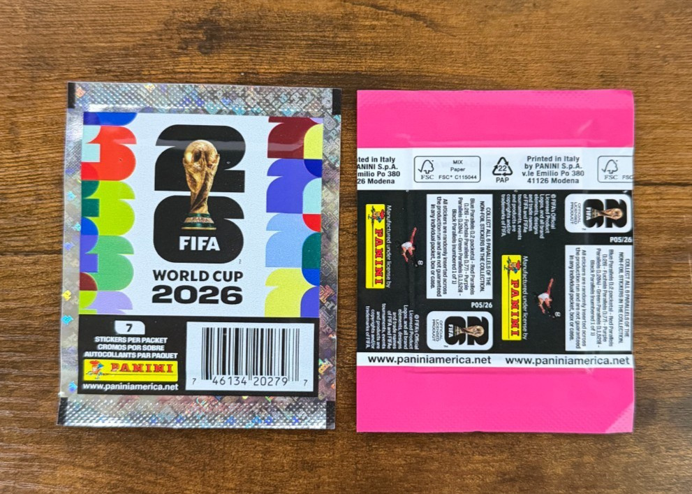 (1) Sealed Pack (7 Stickers) 2026 Panini World Cup Fifa World Cup Fuchsia Costco