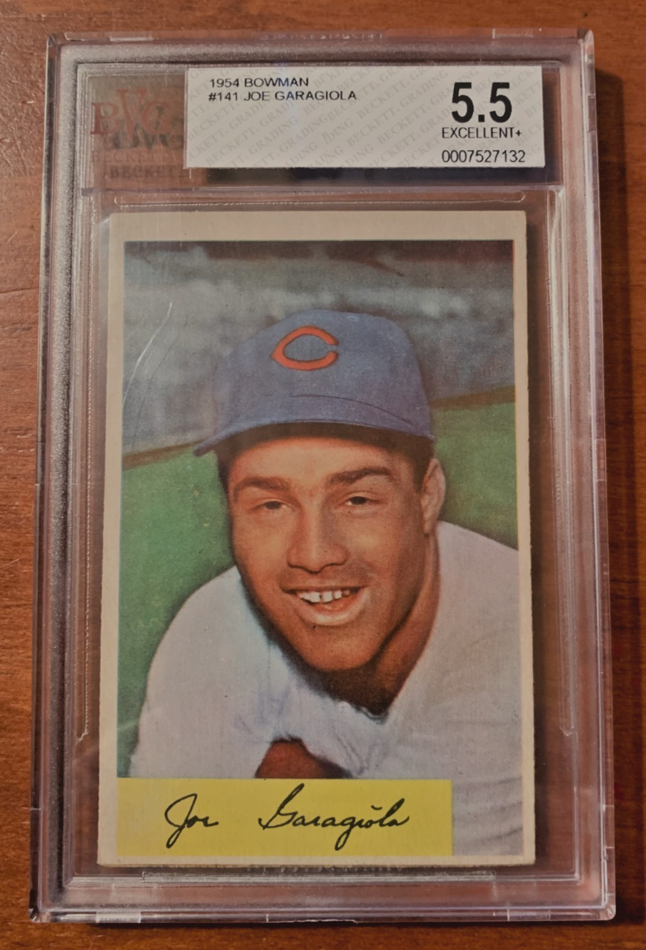 1954 Bowman #141 Joe Garagiola BVG 5.5 EX! High Grade!