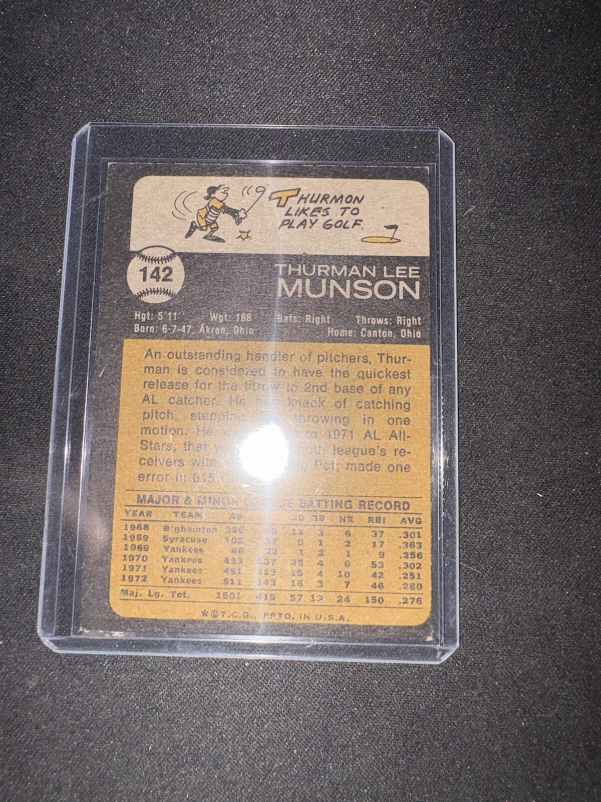 1973 Topps – Thurman Munson #142