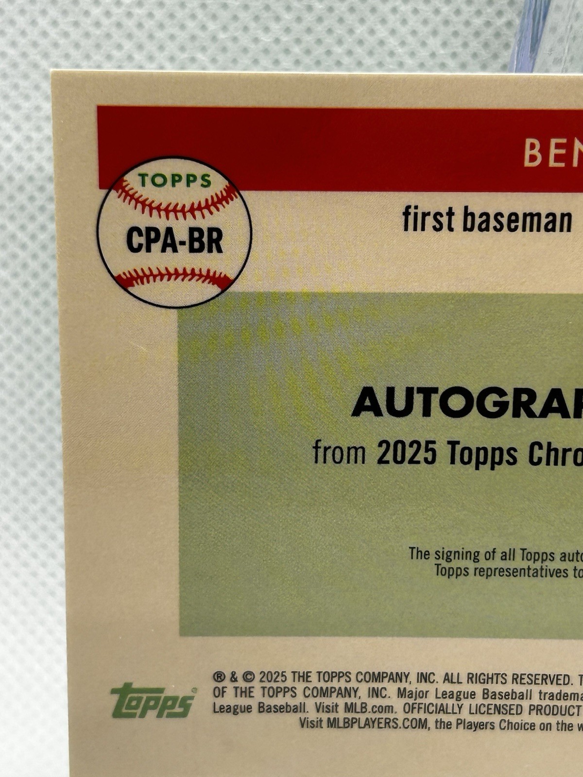 2025 Topps Chrome Platinum ⚾️ Ben Rice RC Green Mini Diamonds Auto /75 Yankees