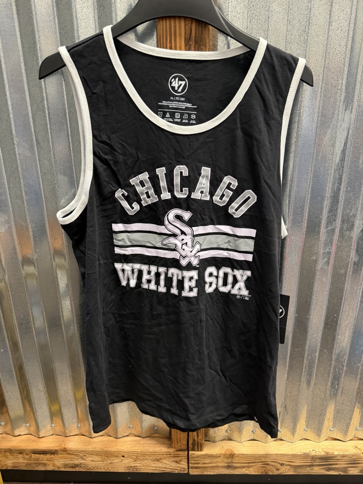 Chicago White Sox Black Men’s XL Team Edge Super Rival ’47 MLB Tank Top