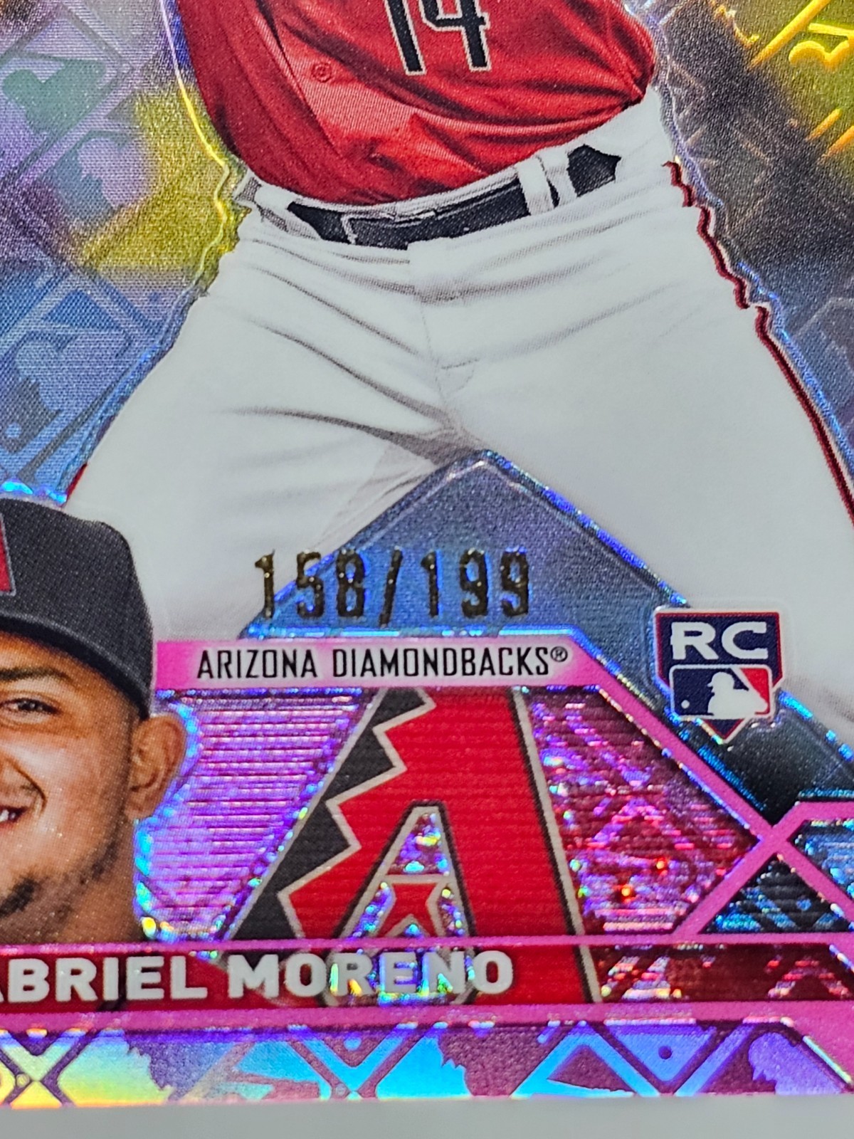 2023 Topps Chrome Logofractor Gabriel Moreno Pink /199 Rookie RC Diamondbacks