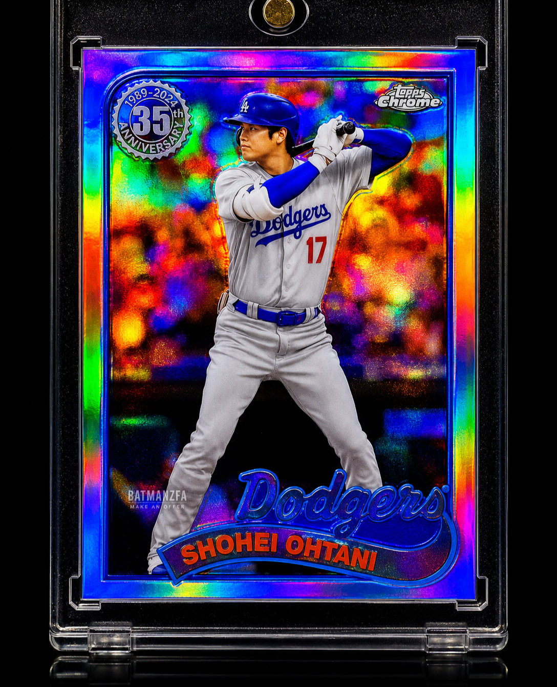 Shohei OTANI SILVER REFRACTOR RARE TOPPS CHROME Insert Showtime Base Holo MVP