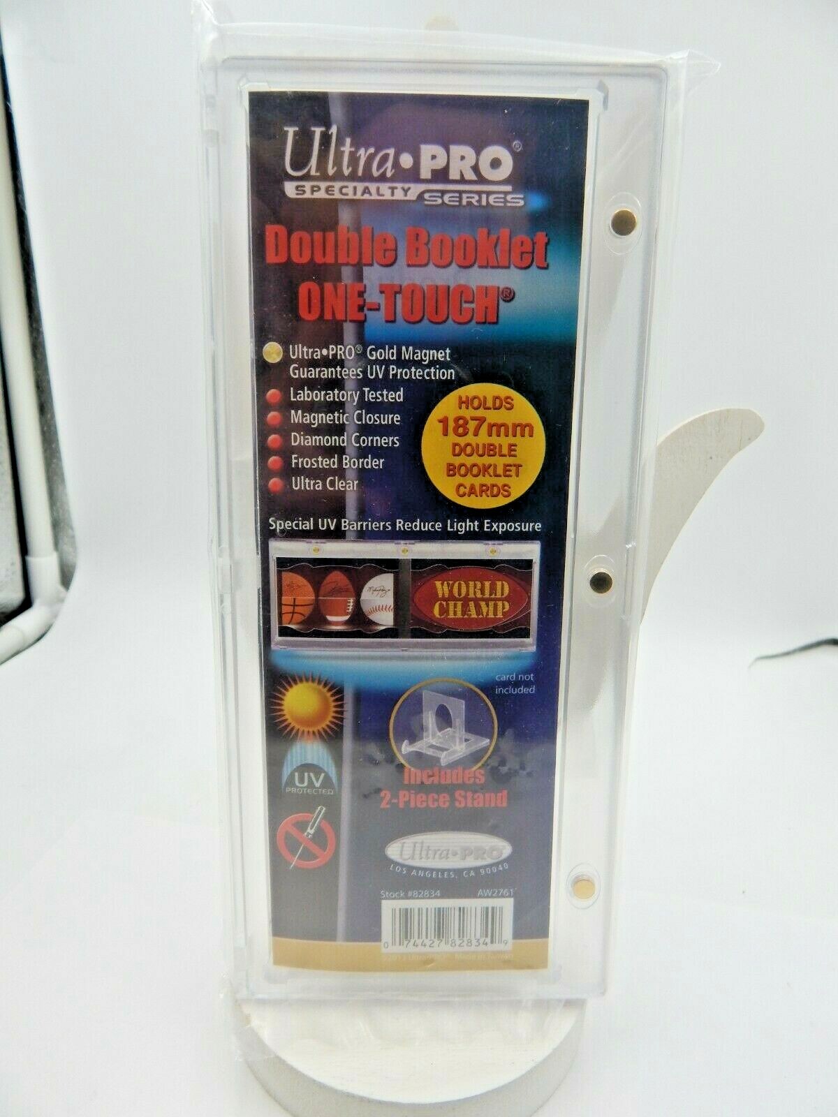Ultra Pro Double Booklet 187mm Magnetic One-Touch Book Card Holder with Stand UV