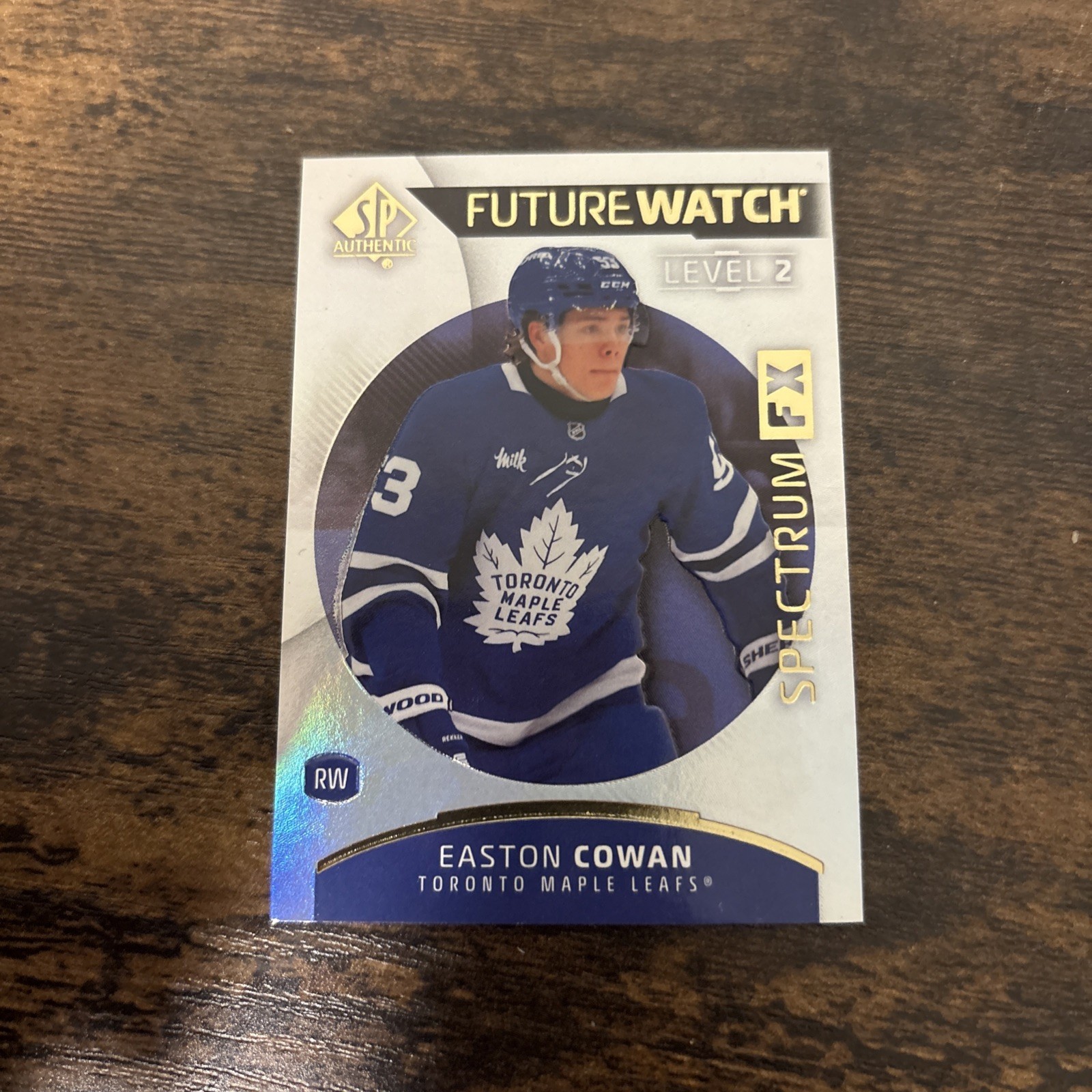2025-26 UPPER DECK SP AUTHENTIC EASTON COWAN FUTURE WATCH LEVEL 2 SPECTRUM FX