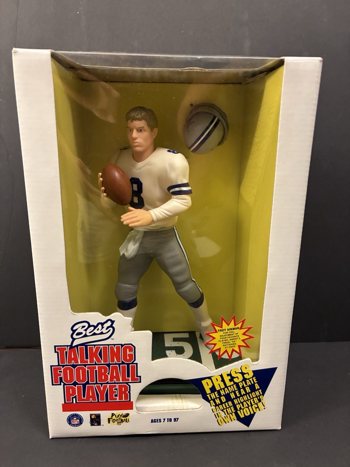 Best Talking Series Troy Aikman Dallas Cowboys 1996 Action Figure