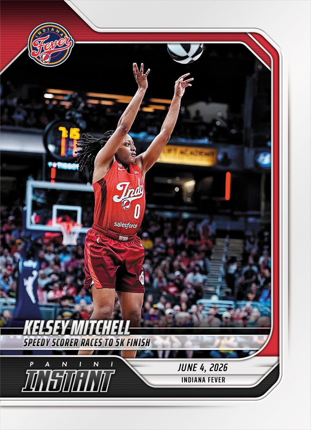 2026 Panini Instant WNBA #123 Kelsey Mitchell Indiana Fever PRESALE