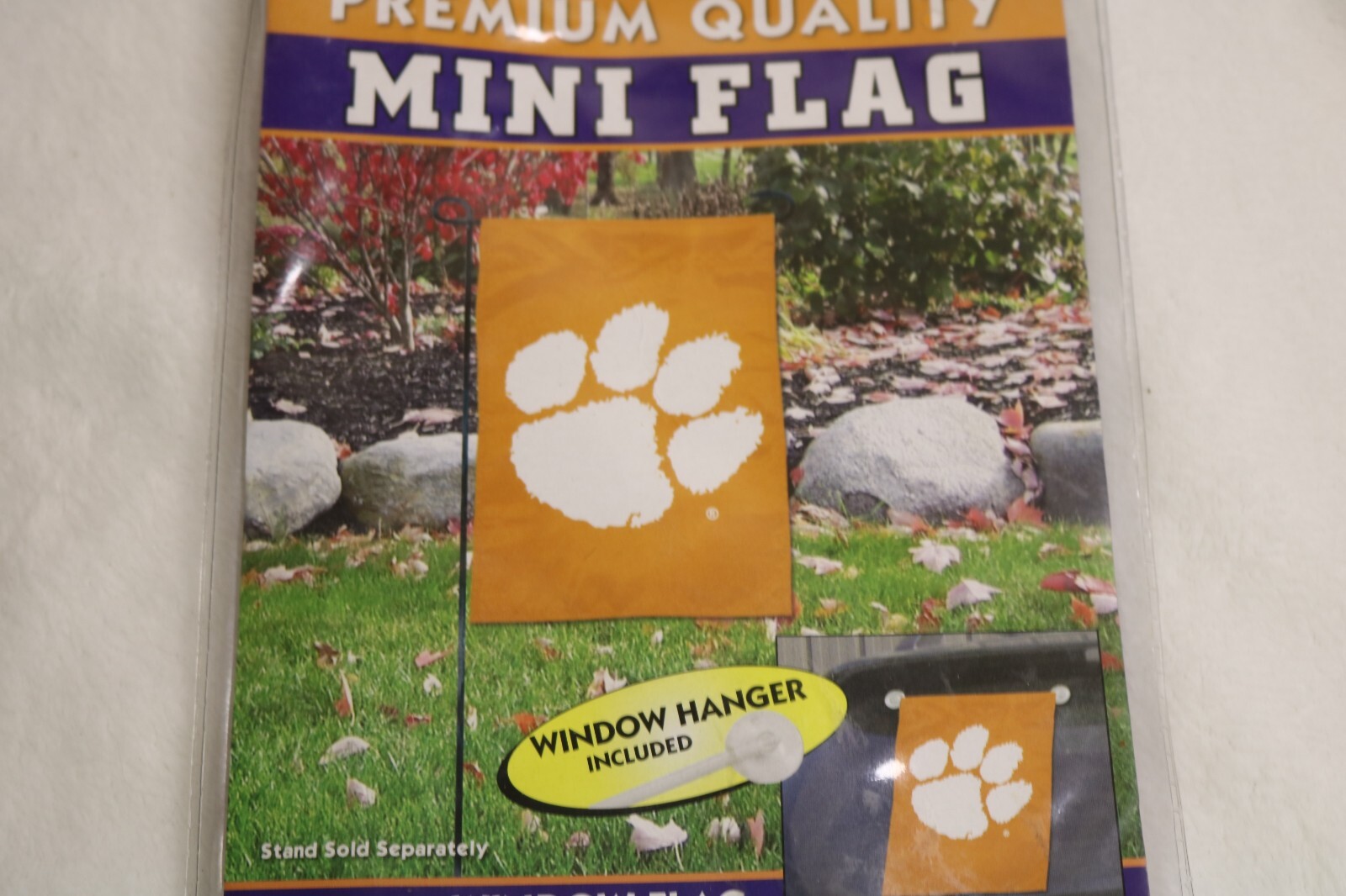 CLEMSON TIGERS NCAA PREMIUM MINI GARDEN FLAG 15 X 10.5 New In Package LOOK