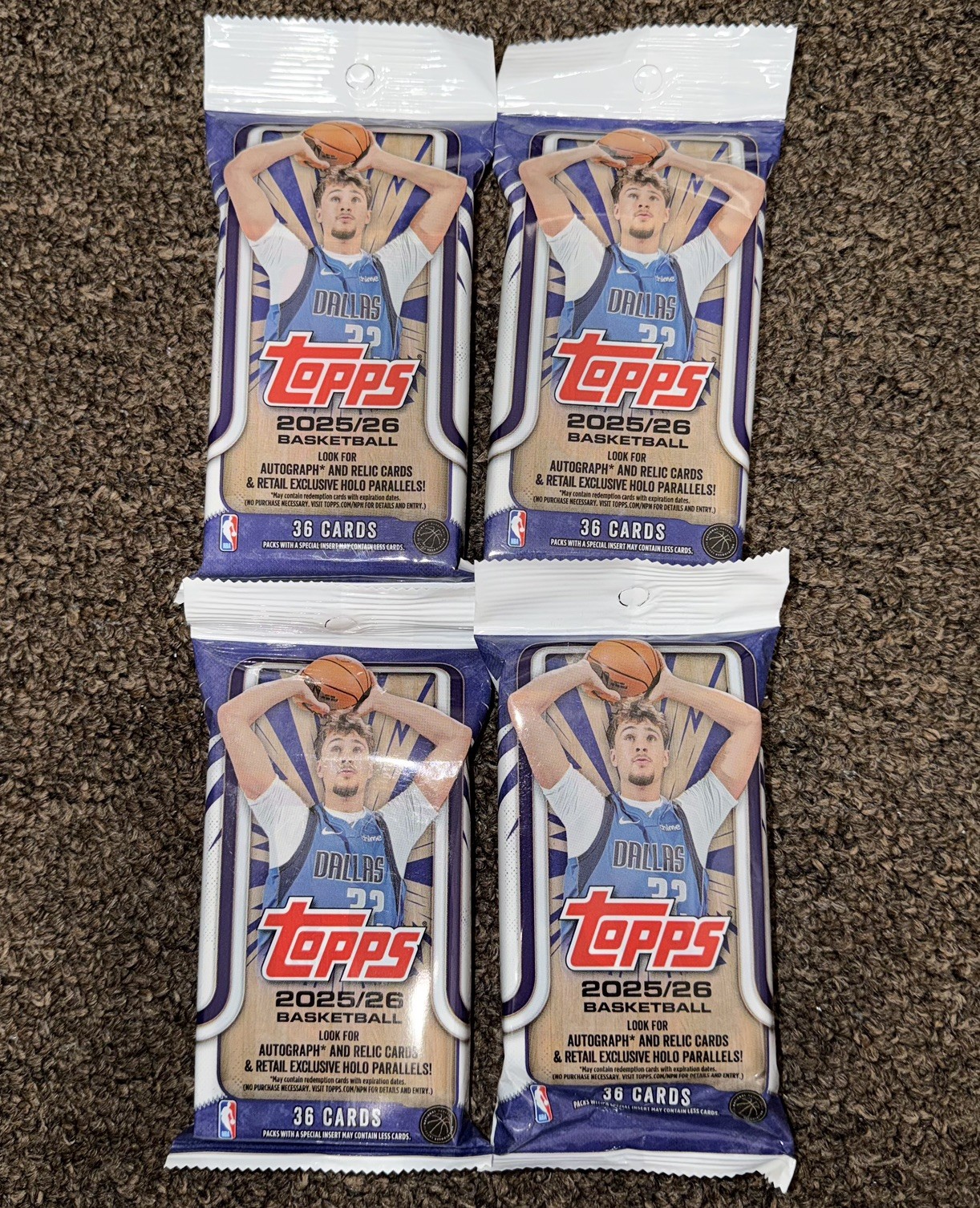 2025-26 Factory Sealed Topps Flagship NBA Basketball 4x Fat Packs (Lot of 4)