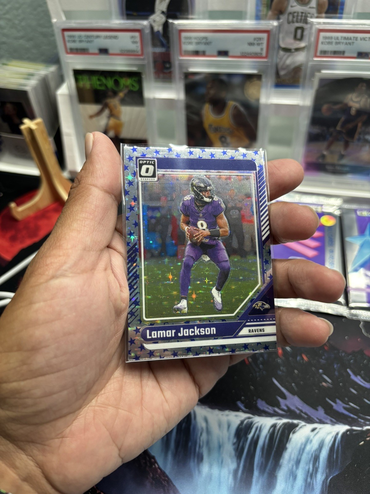 2024 Panini Donruss Optic Lamar Jackson #13 Stars Prizm Baltimore Ravens