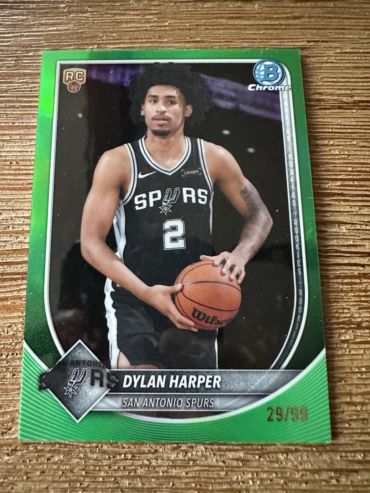 2025-26 Bowman Chrome Dylan Harper True Green Rookie RC #BCV-2 /99
