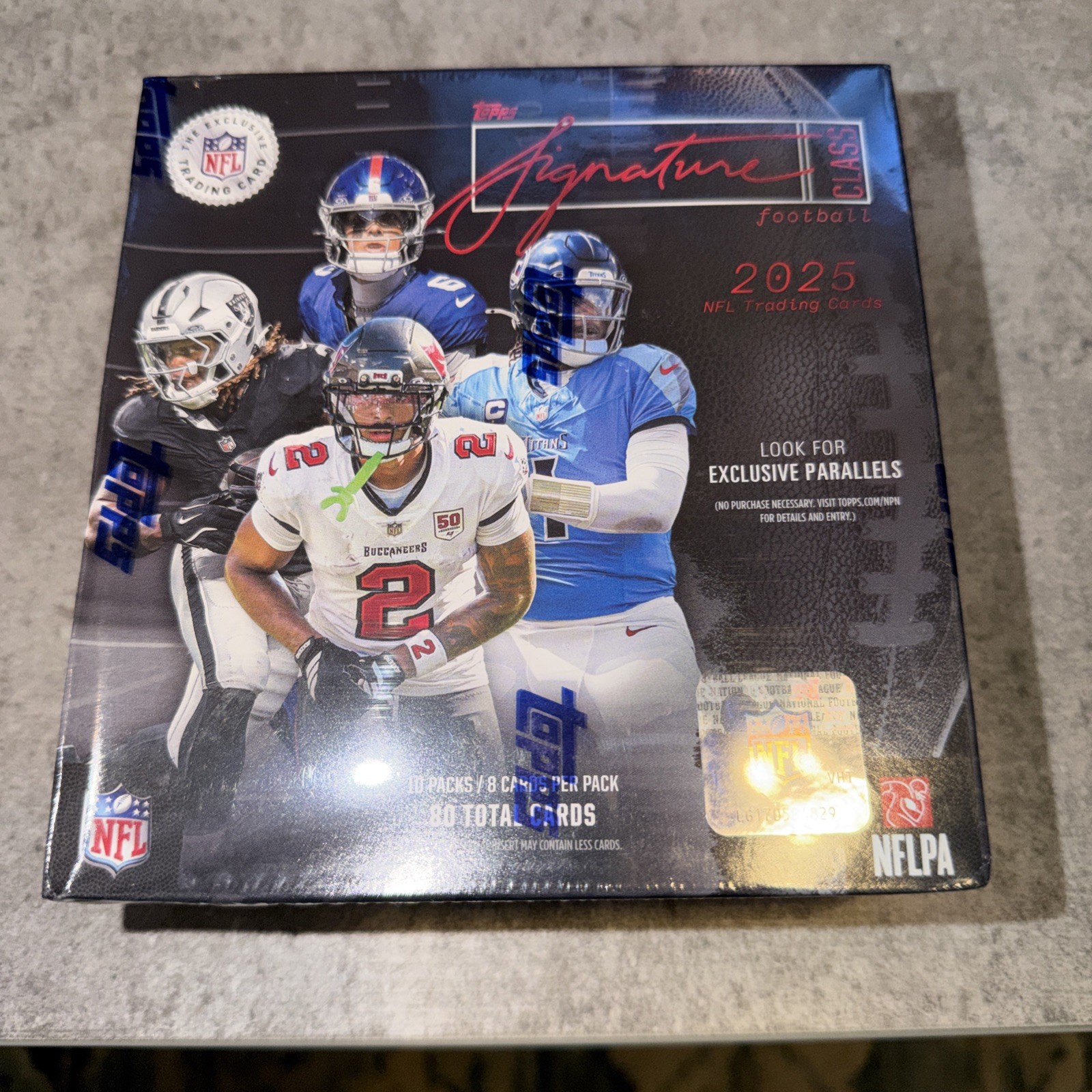 2025 Topps Signature Class Football NFL Mega Box Factory Sealed (80 Cards) QTY