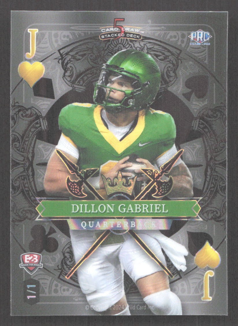 CZD577 – 2024 Wild Card Stacked Deck – B2B – Dillon Gabriel / Tez Johnson – 1/1