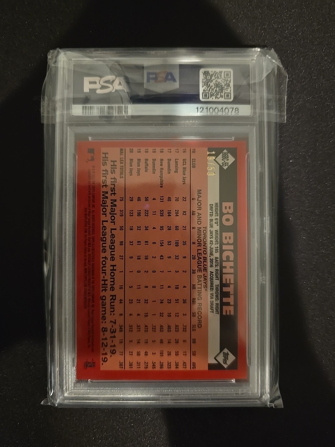 2021 Topps – Silver Pack 1986 Topps Chrome Baseball Bo Bichette 86BC-55 Gold /50