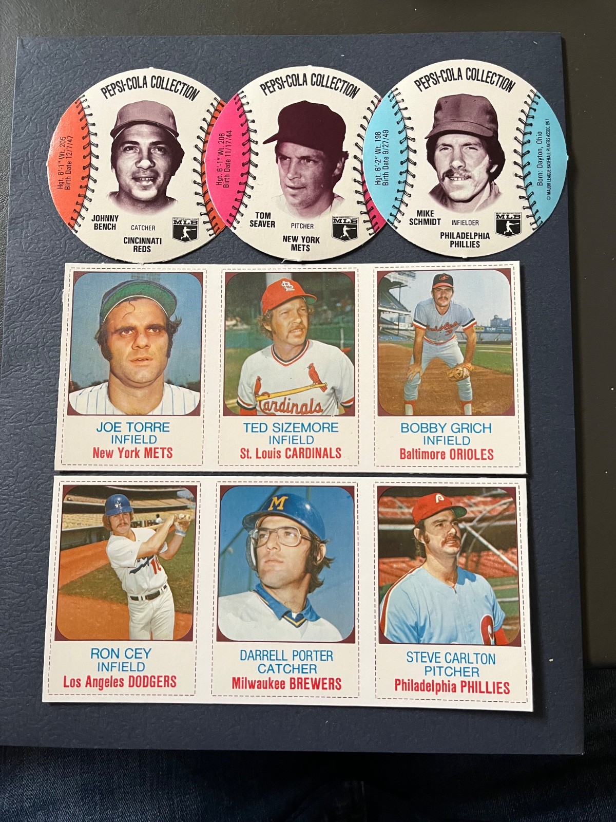 1975 Hostess Baseball Cards TWO PANELS NM++ plus 1977 DISCS low price
