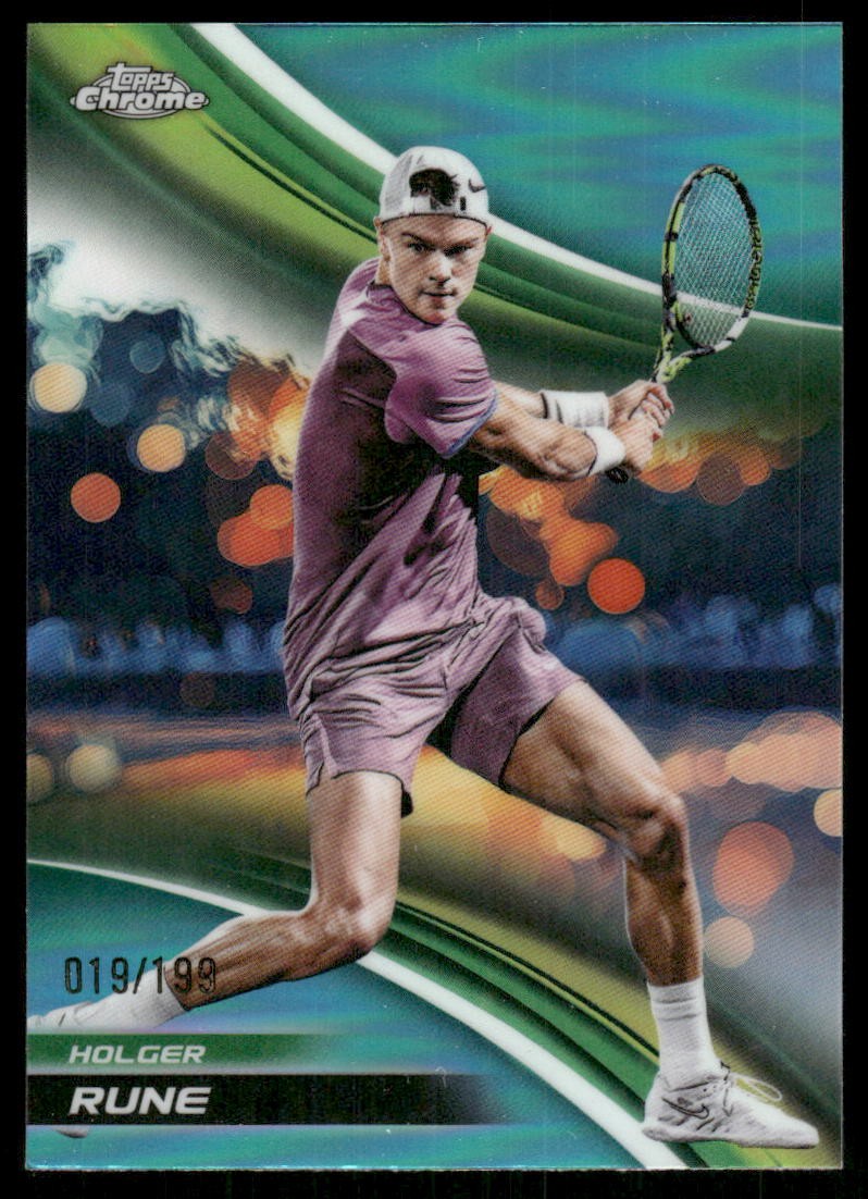 2025 Topps Chrome Aqua Refractors #20 Holger Rune /199 – TN