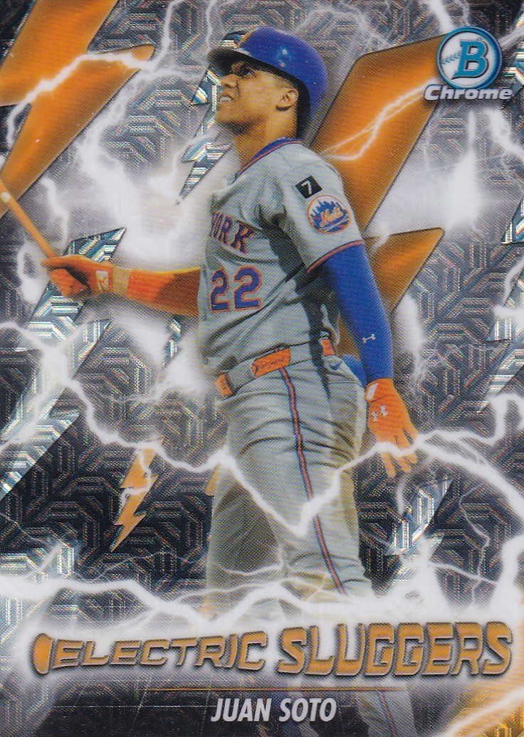 JUAN SOTO BOWMAN CHROME ELECTRIC SLUGGERS MOJO REFRACTOR METS #ES-7 2026