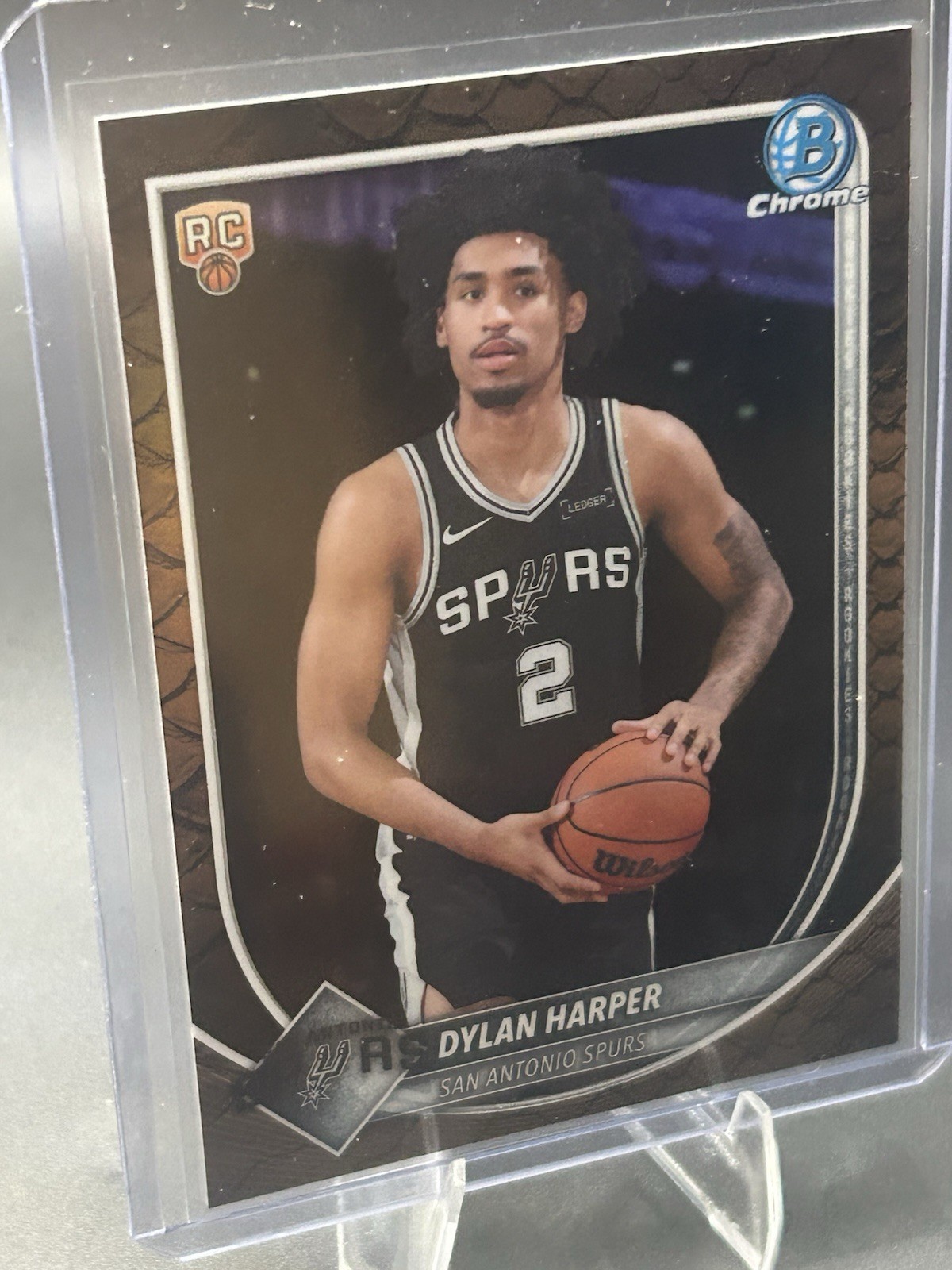 Bowman Chrome Reptillian Refractor #BCV-2 Dylan Harper Near Mint