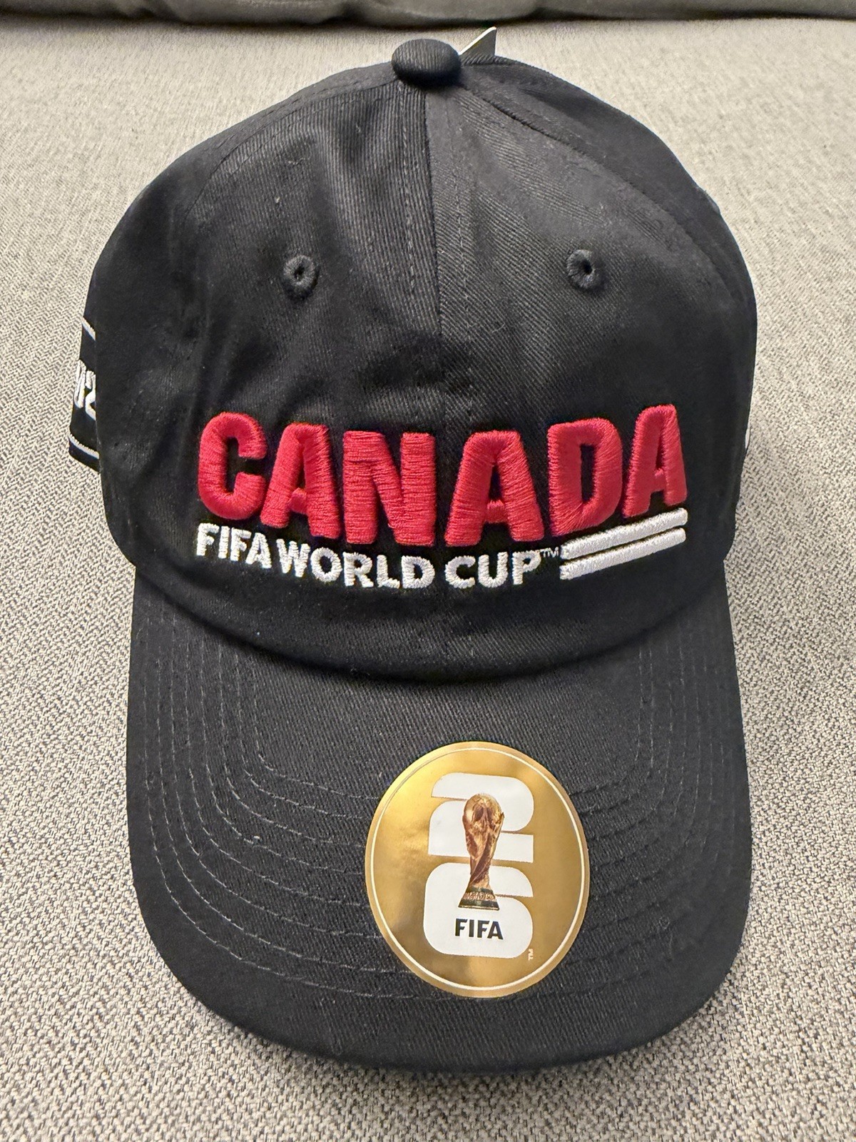 Outerstuff Canada FIFA World Cup 2026 Men’s Cap Black Red White Official
