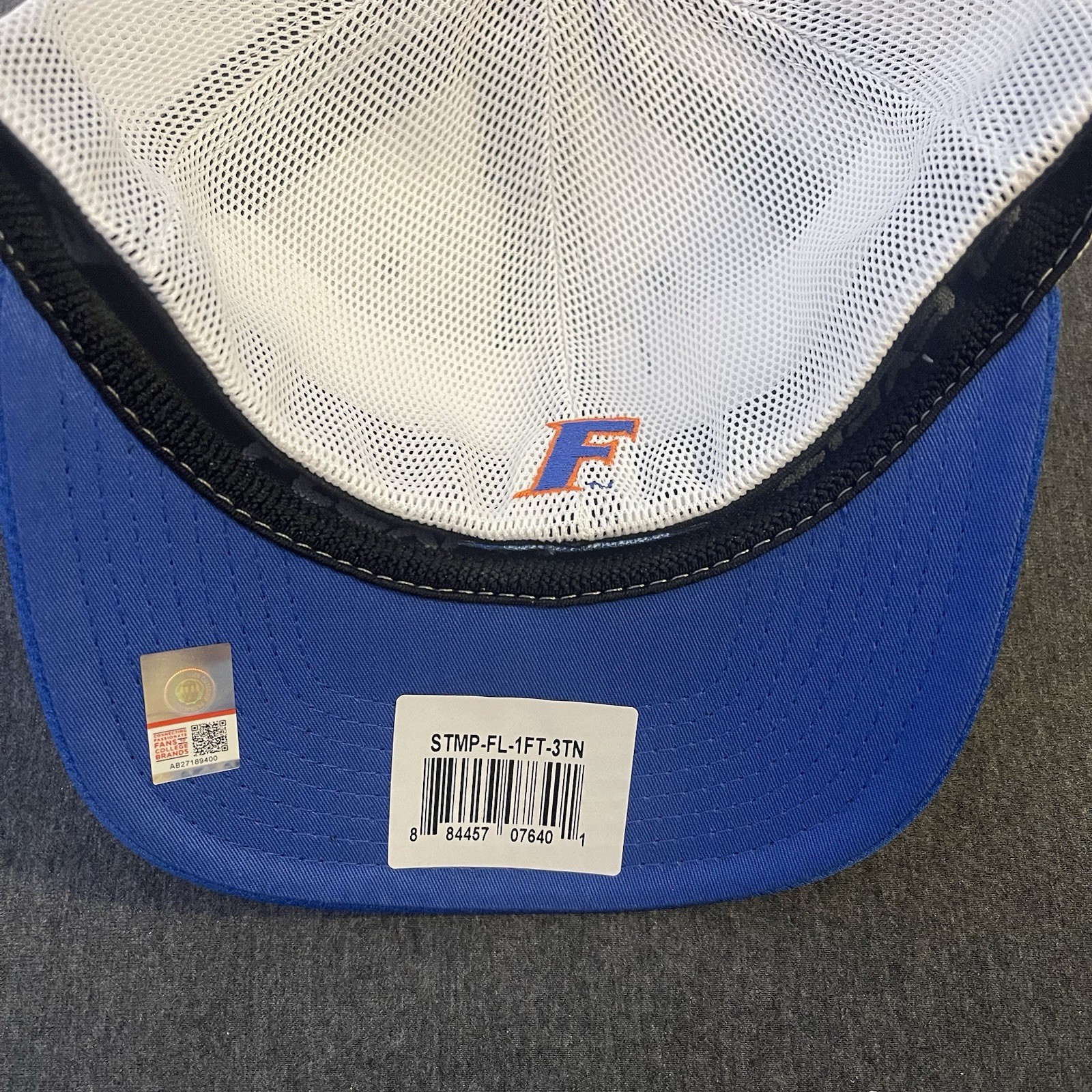 Florida Gators Hat Men OSFA NEW Gray Mesh Back Stretch Breathable NCAA