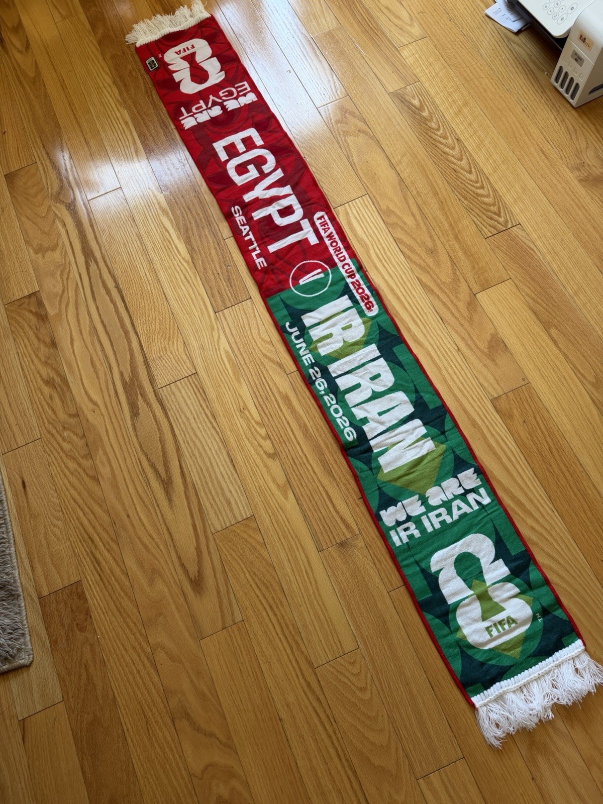 FIFA World Cup 2026 Official Licensed Match Scarf Egypt vs Iran – June 26, 2026