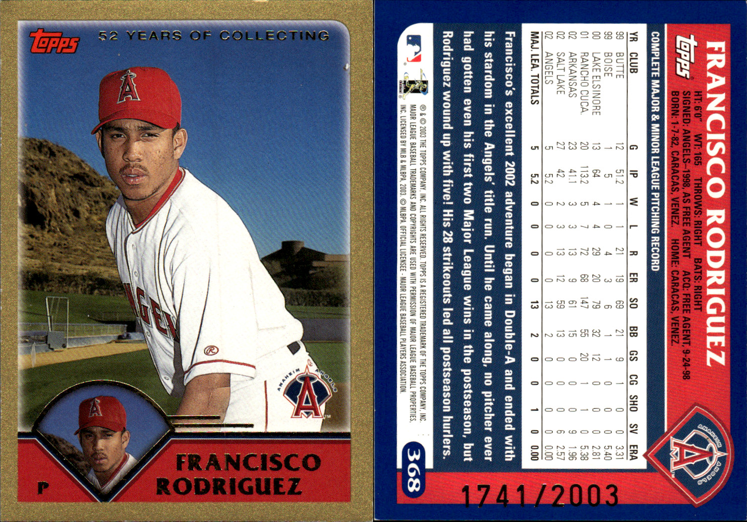 2003 Topps Series 2 – Gold Parallels /2003 (#368-721) ~ Choose Your Card
