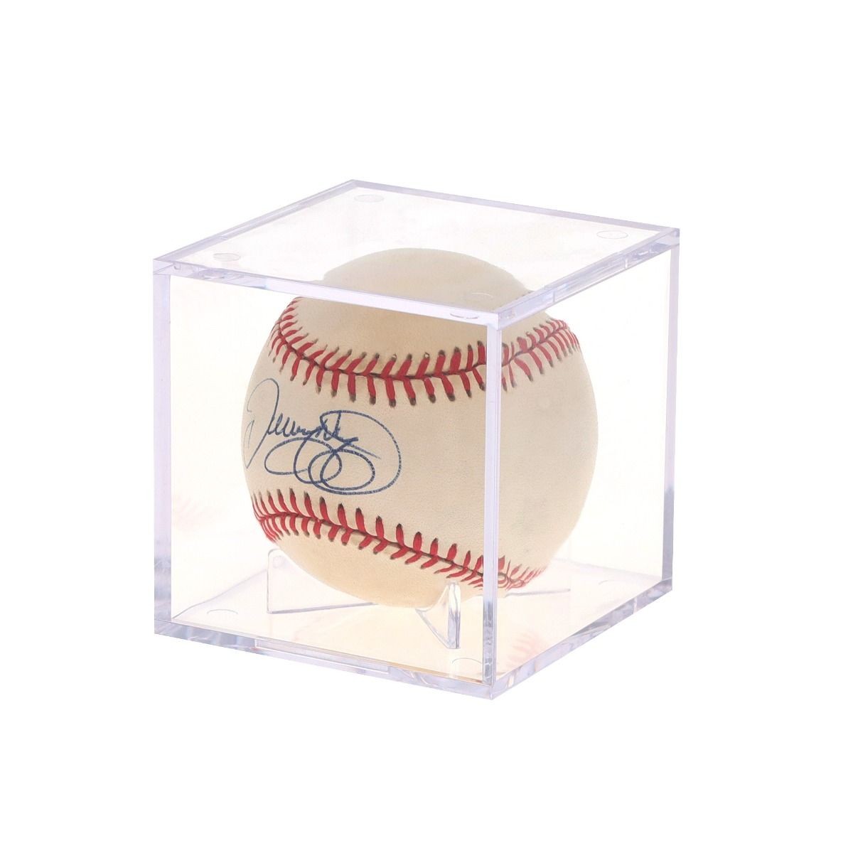 (36) PROMOLD BASEBALL SQUARE CUBE 5 YEAR UV PROTECTION DISPLAY HOLDER With STAND
